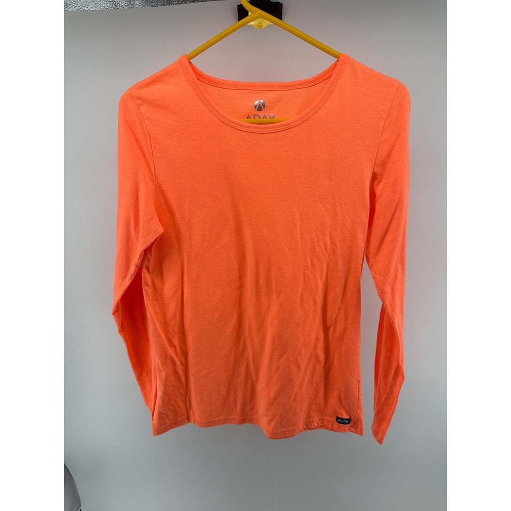 ADAR UNIVERSAL Orange Long Sleeve Crew Neck Shirt Top M